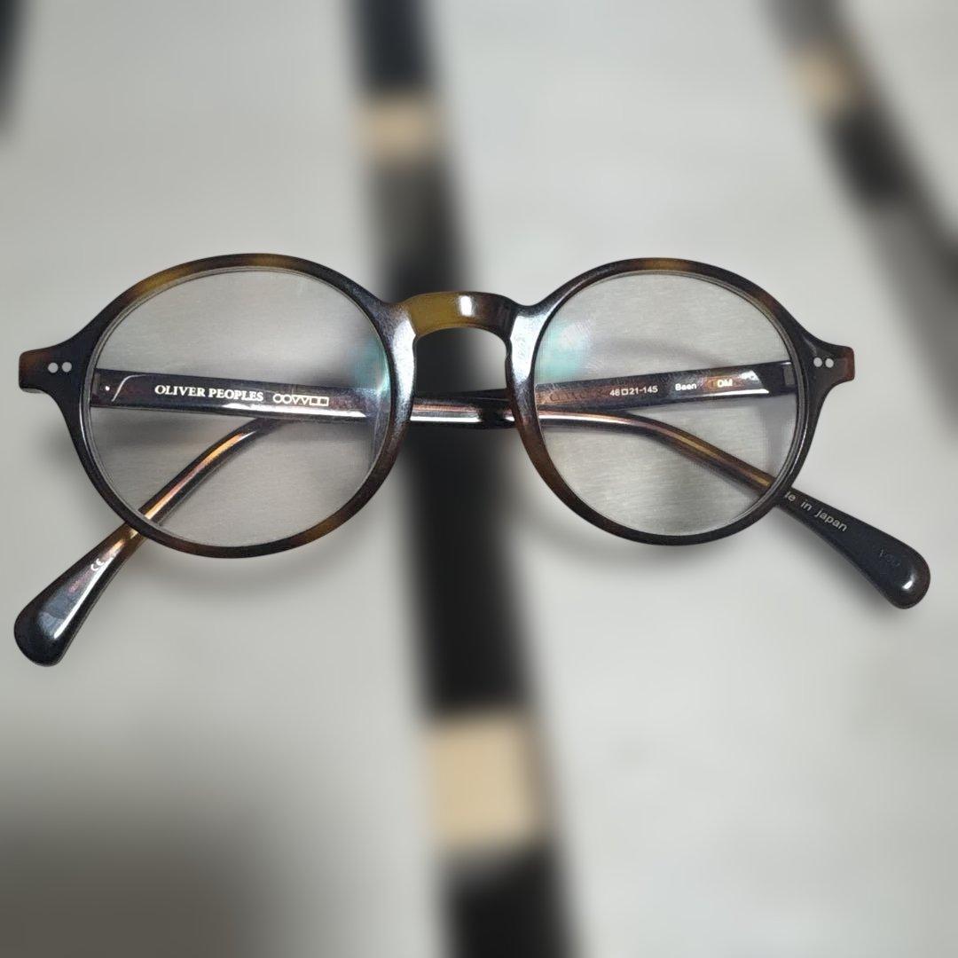 Used OLIVER PEOPLE A023-126 Brown Round Glasses