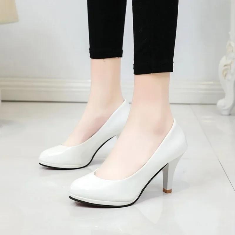 Damen Pumps Nude Flacher Mund Damen Schuhe Neue Mode Büro Arbeit Hochzeit Party Schuhe Damen Niedrigen Absatz Schuhe Sommer Heels Woeman