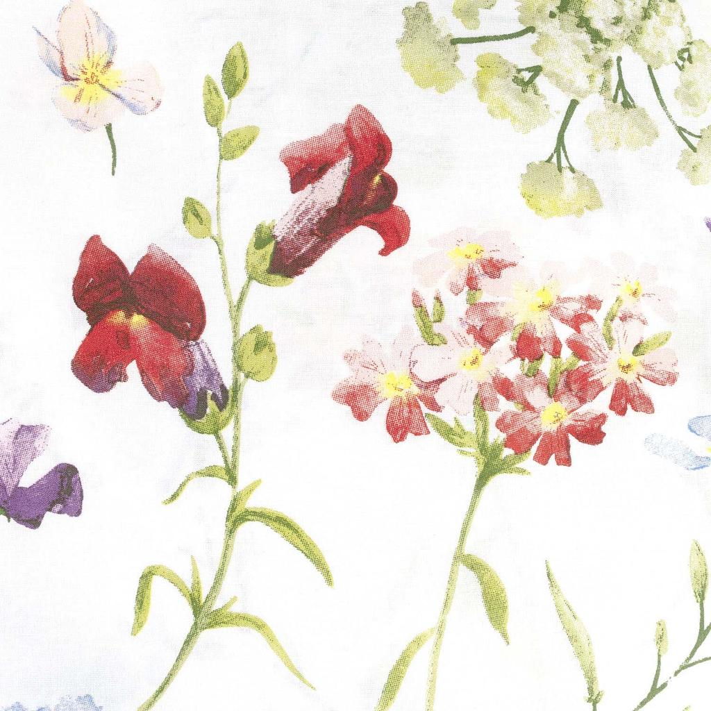 Cotton Bedding 160x200 Natural 100% Cotton Colorful Spring Flowers