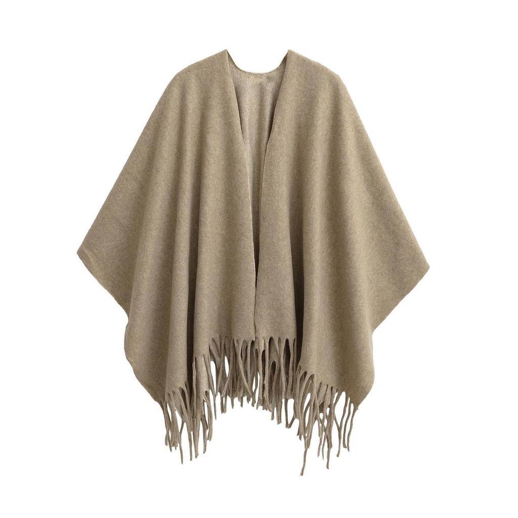 Korean High-End Tassel Knit Scarf Shawl - Autumn/Winter Versatile Style
