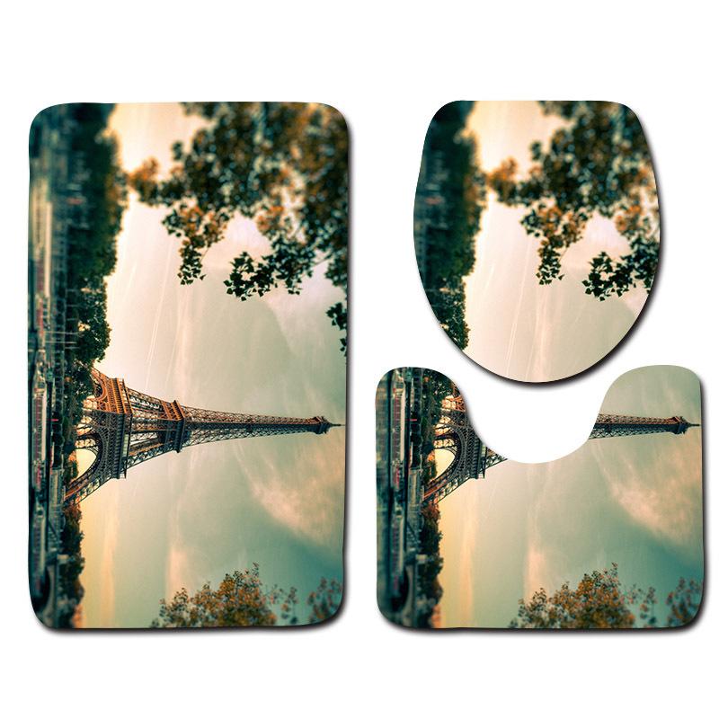 Tower-Fußmatte, Badezimmermatte, WC-Dreiteiler