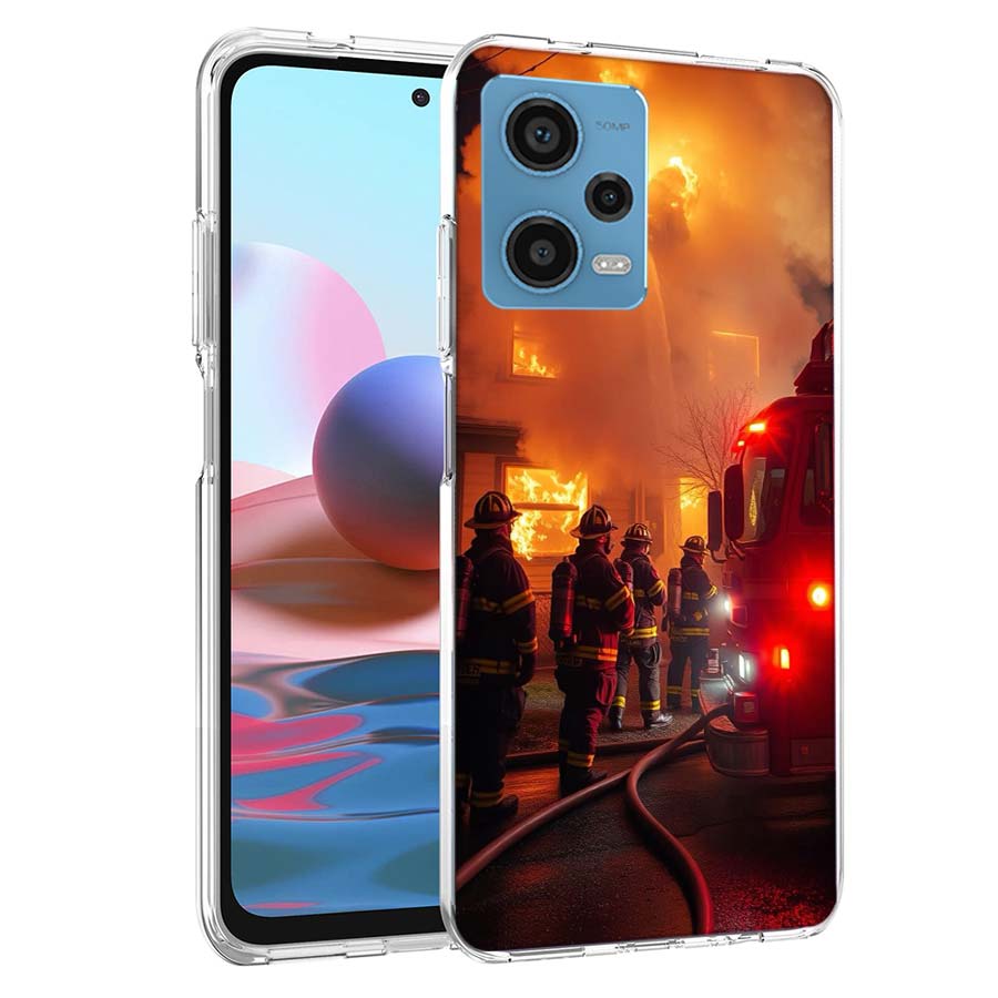 Firefighter Training Phone Case For Redmi Note 13 12 14 15 Pro Plus 13R 11 11T 11E 11S 10 Pro 10S 9 9S Cover Cell Clear TPU Capa