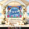 Party Backdrop Happy Birthday Birthday Floral Rainbow Butterfly Photo Booth Background Front Door Decor