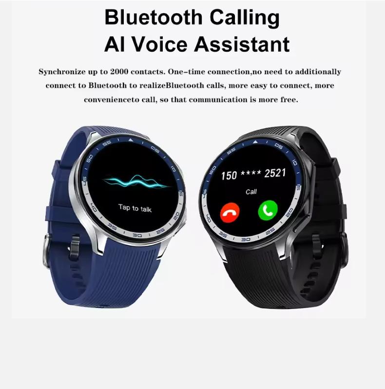 2025 AMOLED 3D Surround Vision Dial Smart Watch Voice Assistant HD Bluetooth Call Heart Rate Monitoring Men's Smartwatch
