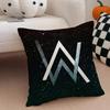 Popular Singer A-Alan Walker Pillow Case Anti-dustmite Pillowcase Invisible Zipper Silky Short Plush Sofa Cushion Cover