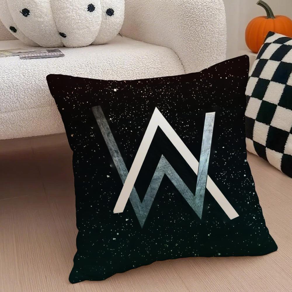 Popular Singer A-Alan Walker Pillow Case Anti-dustmite Pillowcase Invisible Zipper Silky Short Plush Sofa Cushion Cover