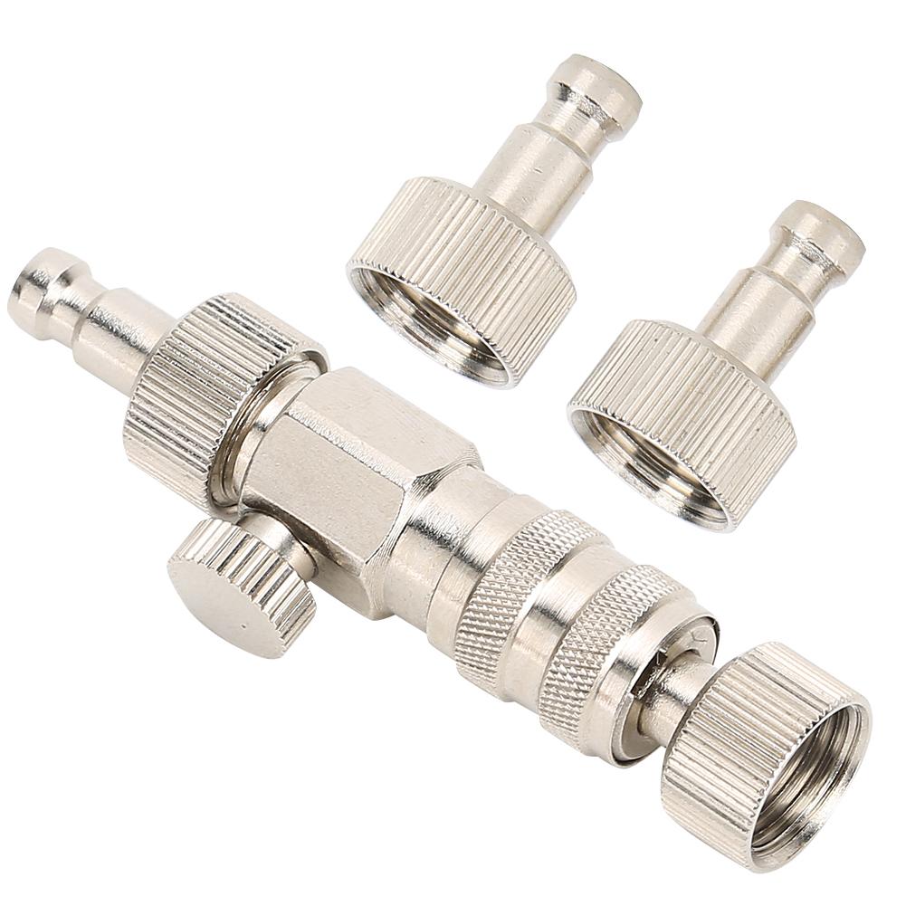 3pcs Airbrush Connector Quick Release Coupling with Air Flow Adjustment Air Compressor Fitting
