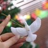 Resin Christmas Tree Pigeon Ornament Carved Design Friendship Doves Hanging  Gift