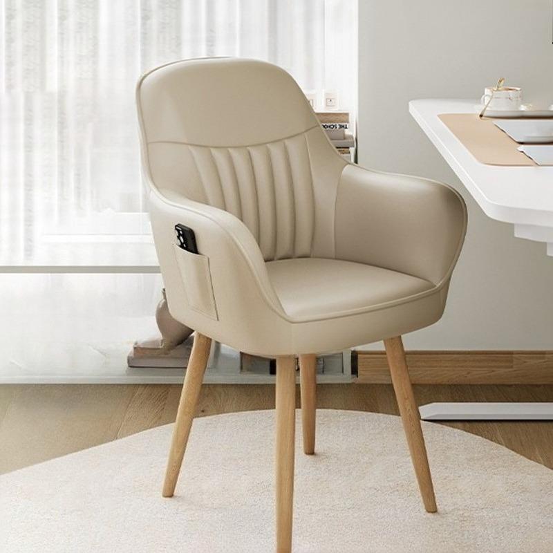 Simple Living Room Chairs Nordic Modern Relaxing Armchair Comfortable Backrest Swivel Chairs Household Elegant Ergonomic Chair