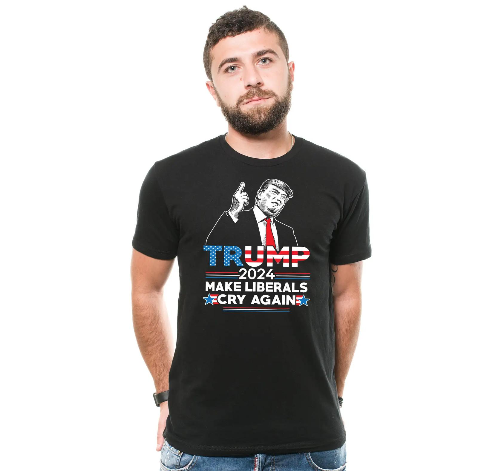 Trump 2024 T-Shirt Funny Trump Tee Anti Liberal Shirt Republican Party T-Shirt S