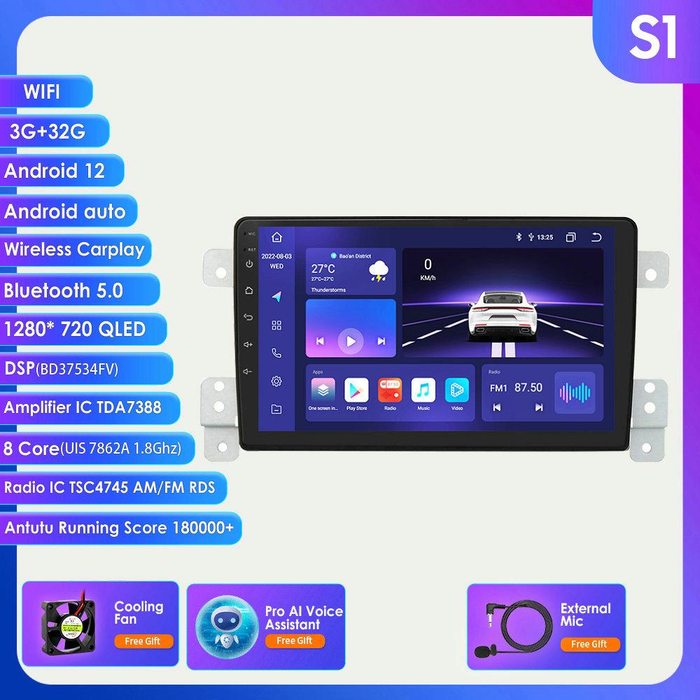 4G 9' Android 12 WiFi DSP autorádio Multimediální video přehrávač pro Suzuki Grand Vitara 3 2005-2015 Escudo Navi GPS 2Din Carplay AI Carplay 4G Autoradio