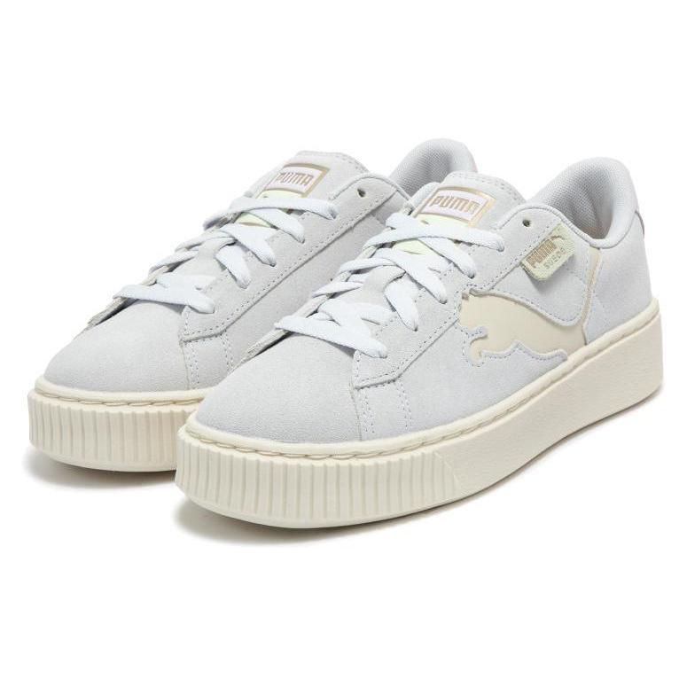 New Puma Women's Suede Platform 'Cutout   Silver Mist Grape' 397233-03