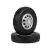 2pcs Trailer Front Wheels with 10 Spokes Aluminum Alloy Hubs for 1 14 Tamiya Tractor Truck RC Climber Trailer
