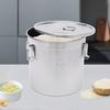 33L Stainless Steel Grain Container,Storage Jar, Flour Container,Airtight Canister w/Lid for Storing Various Dry Wet Foods