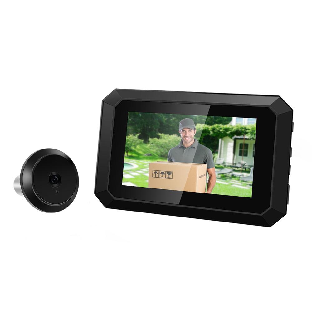 

C23 1080P 3,97-дюймовий екран Нічне бачення Дверний дзвінок Ширококутна камера для домашньої безпеки Black