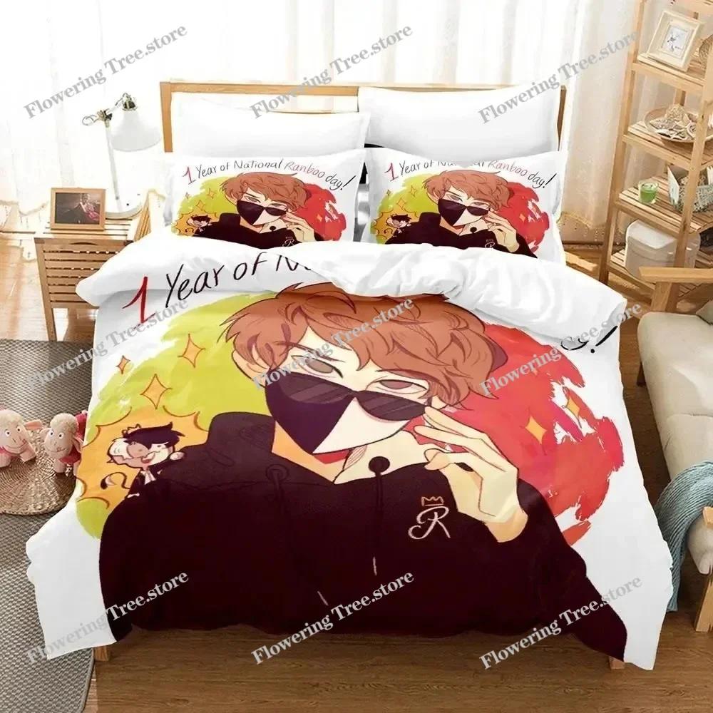 3D Print Ranboo Bedding Set Duvet Cover Bed Set Quilt Cover Pillowcase Comforter king Queen Size Boys Adult Bedding Set