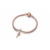 Pandora Two-color Heartbeat Key Pendant 925 Silver Jewelry Accessories Women's Style 782510C00