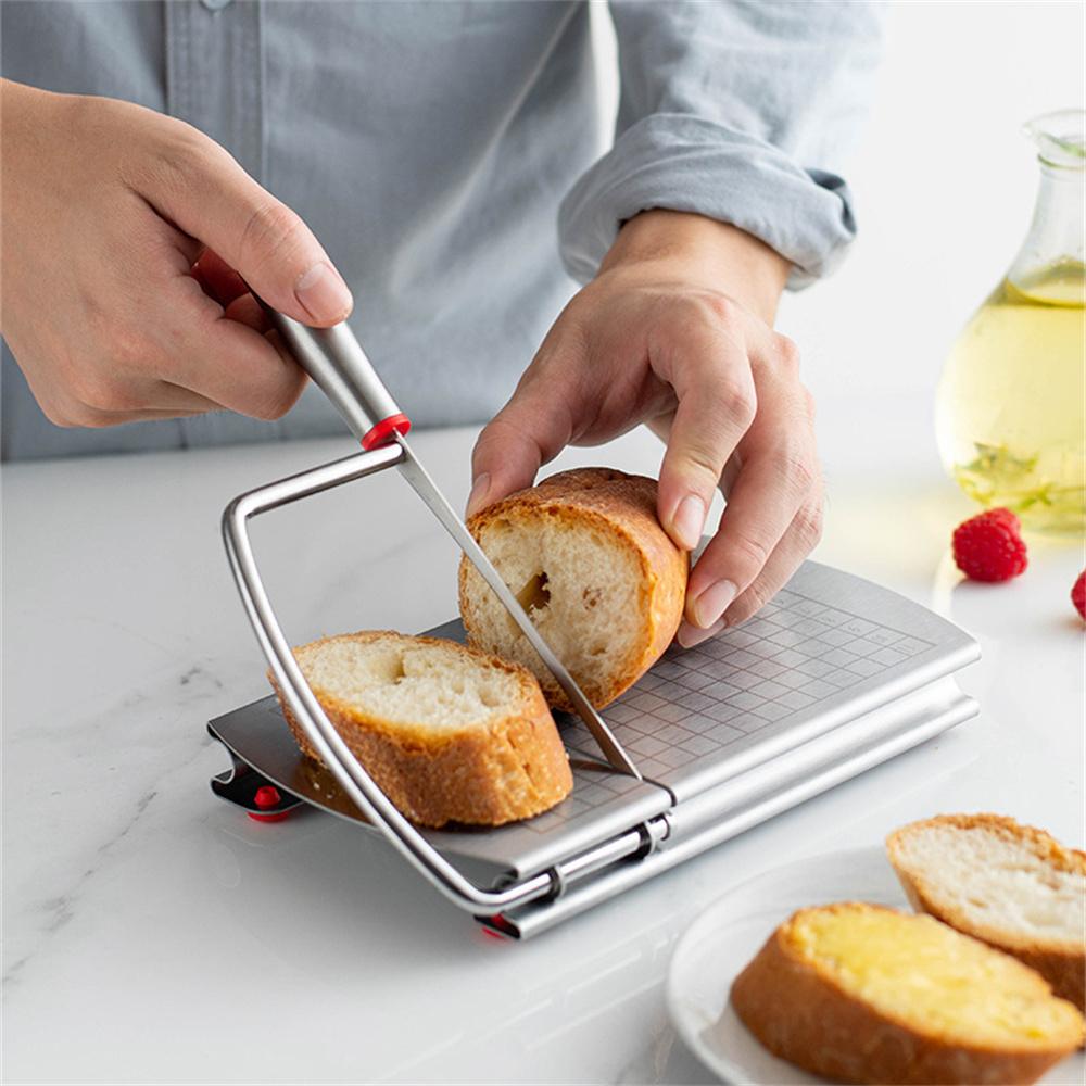 Stainless Steel Cheese Cutter with Scale Cheese Butter Slicer Vegetable Fruit Cutter (No FDA Certified, BPA Free)