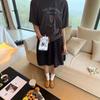 Summer New Style Loose-fitting Versatile and Youthful Fun Print Casual Short-sleeved T-shirt for Women