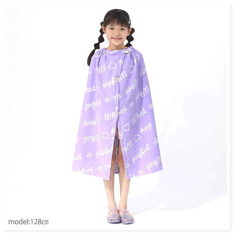 Wrap Towel 80cm Cotton with Name Tag Pool Towel Bath Towel Lavender 80x120cm [SANTOWA] 100%