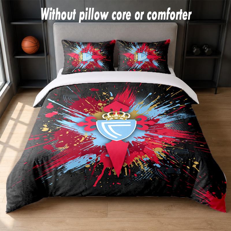 Celta Vigo FC Design Bed Bedding Set 1 Duvet Cover + 2 Pillowcases Soft Breathable Household Bed Linens