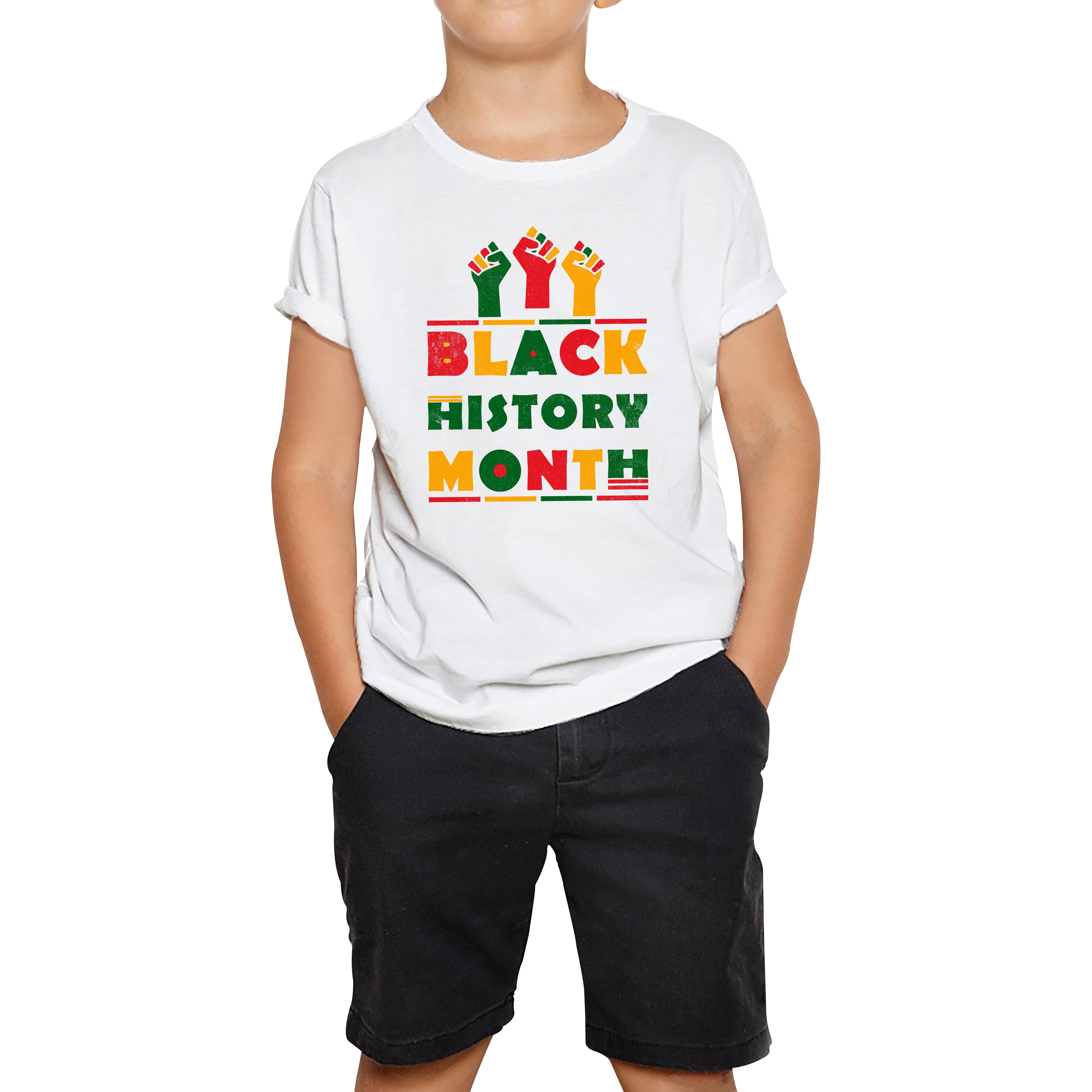 Black History Month Black Pride African American Black Lives Matter Black Pride Kids Tee 160