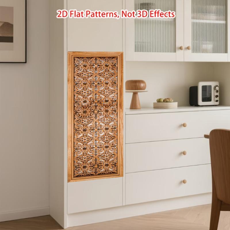 84Style Fridge Stickers Refrigerator Cover Door Landscape Plant Sea Vinyl Self Adhesive Kitchen Furniture Decor Wrap Freezer Sticker DIY