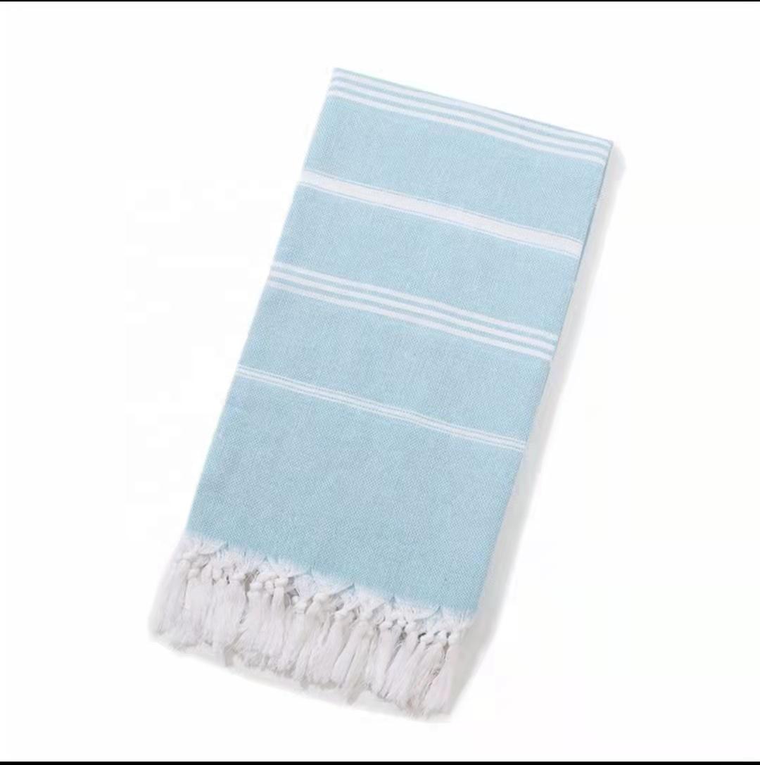 European American 100% Cotton Turkish Tassel Beach Towel Striped Sauna Towel Quick-Drying Embroidery  Popular Swimming Sports 299 and Below розовый