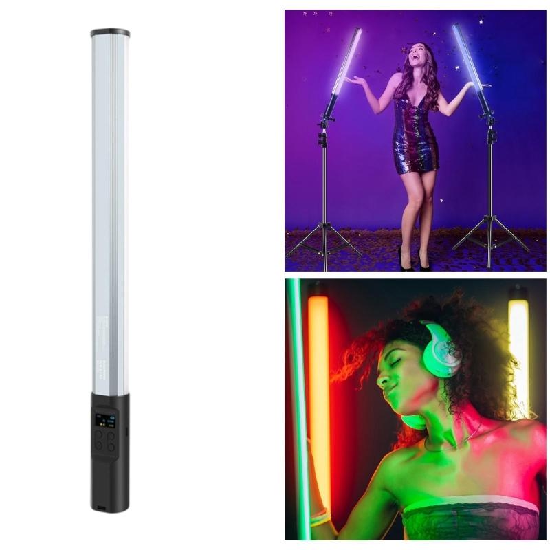 132 Color LED Video Light Bar Adjustable Color Temperature 2500K 9000K With 20 Effect Rechargeable Photography Lighting