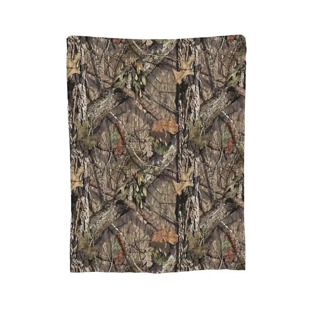 Real Tree Camouflage Decke Weiche Warme Flanell Überwurfdecke Abdeckung für Bett Wohnzimmer Picknick Reise Zuhause Sofa