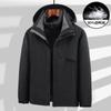 Dm Fatty Down Jacket Men's Short Thickened Winter Clothing Windproof Warmth Plus Fat Plus Size Hooded Men's Coat White Duck Down