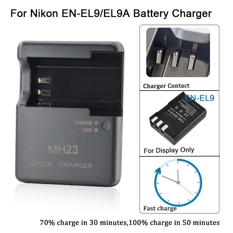 MH-23 MH23 Charger for Nikon EN-EL9 EN-EL9A L Battery D8000;D5000;D3000;D60;D40;D40X Camera MH23 ENEL9