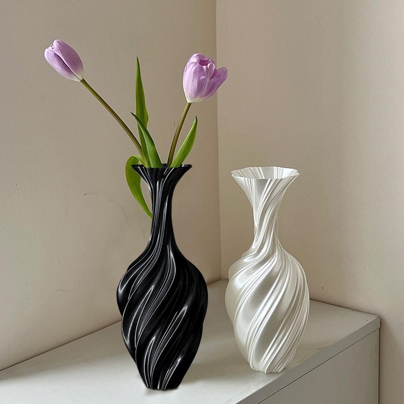Modern Minimalist Flower Vase Creative 3D Printed Flower Vase Decorative Household Living Room Tabletop Vasen Household Aesthetic Design
