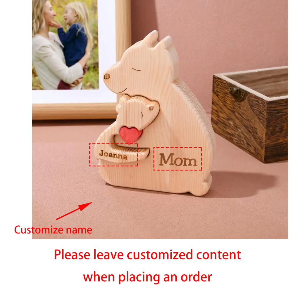 

Personalized Single Parent Families Bear Puzzle Wooden Bear Family Puzzle Father s Day Parents Gifts Family Home Nursery Decor 1pcs 11.5X13.5