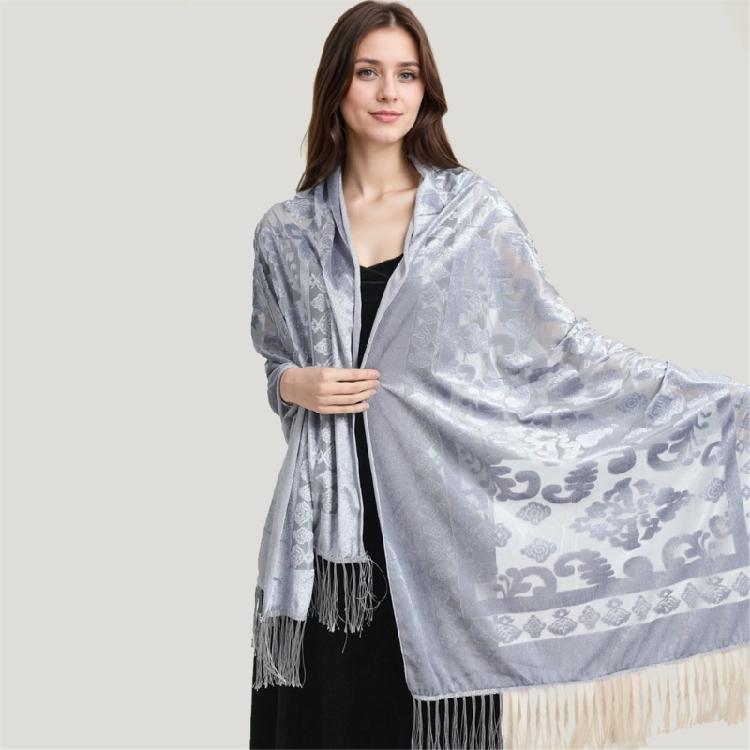 Long Tassels Women's Shawl Shoulder Wrap Ethnic Style Chinese Chipao Shawl Elegant Headwrap Scarf for Special Occasion