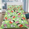 Cartoon Duvet Cover Pillowcase C-Crayon Shin Chans Bedding Set For Kids Adults Single Double Large Sizes Bedroom Decor Gift