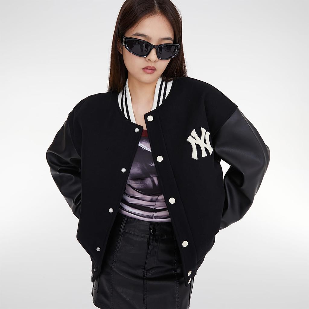 MLB Baseball Jacket Unisex Black 3AJPV0634-50BKS