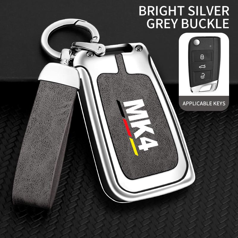

Auto TPU Zinc Alloy Key Case Bag For VW Volkswagen GOLF 4 MK4 Car Key Chain Car Metal Key Shell Interior Decoration Accessories