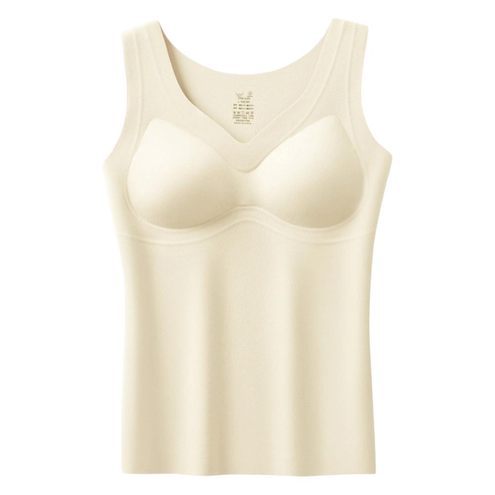 with Chest Pad Thermal Vest Underwear Bottoming Camisole Breathable Heating Vest Top  Autumn Winter