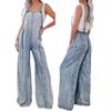2024 Spring Women's Retro Washed Wide-Leg Overalls