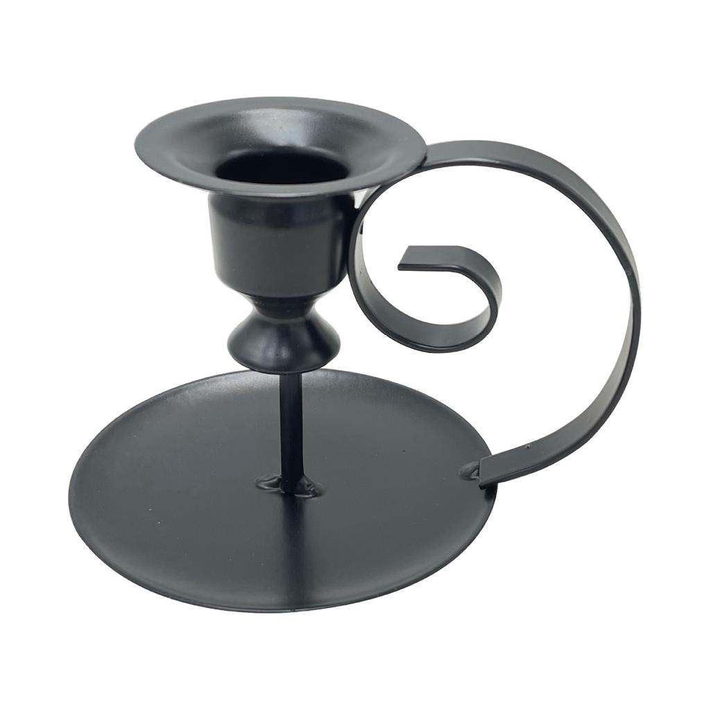 Matte Black Iron Taper Candle Holder for Taper Candles Single Head Candlestick for Wedding Dinning Party Table Candelabra