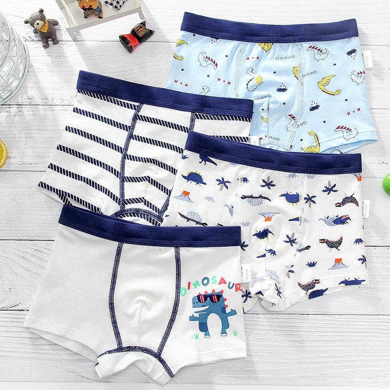 4 Pz/lotto Ragazzi Biancheria Intima di Cotone Bambini Boxer Bambino Bambini Mutandine Slip per Ragazzo Adolescente Mutande 2-12 Anni