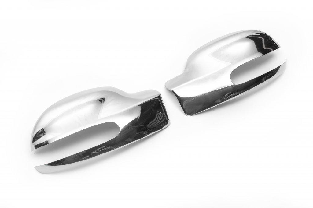 Covers for Mirrors (2004-2010, Viano, 2 Pcs, Stainless Steel) for Mercedes Vito W639