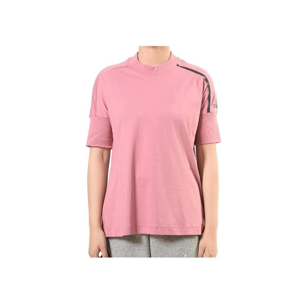 Adidas W Zne Tee Logo Print Round Neck Casual Sports Short Sleeve T-Shirt Women Tops Pink CZ2823