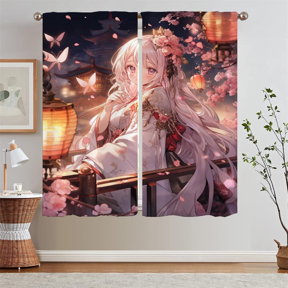 Vacker Gammaldags Animation Gir Billiga Saker Med Fri Frakt för Heminredning Gardiner för Sovrumsfönster Skira Gardiner