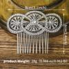 Vintage Rhinestone Bridal Hair Comb Wedding Updo Headpiece Photo Shoot Accessory Elegant Crystal Insert Comb