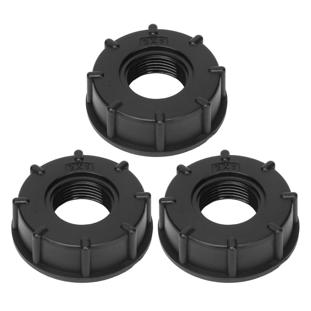 Connecteur de réservoir IBC 3 pièces, filetage grossier, adaptateur de vidange de tuyau, raccord en plastique, diamètre intérieur 60 mm, G1