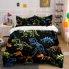 Dinosaur Fossil Pattern Outfit Set Exquisite Three-Piece Bedding Set Gift For Kids And Adults