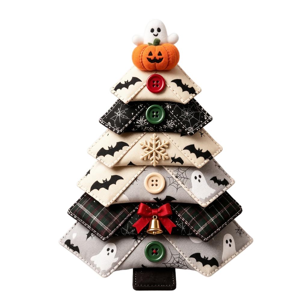 Christmas Tree Patchwork Fabric Kit for DIY Sewing Quilting and Holiday Projects