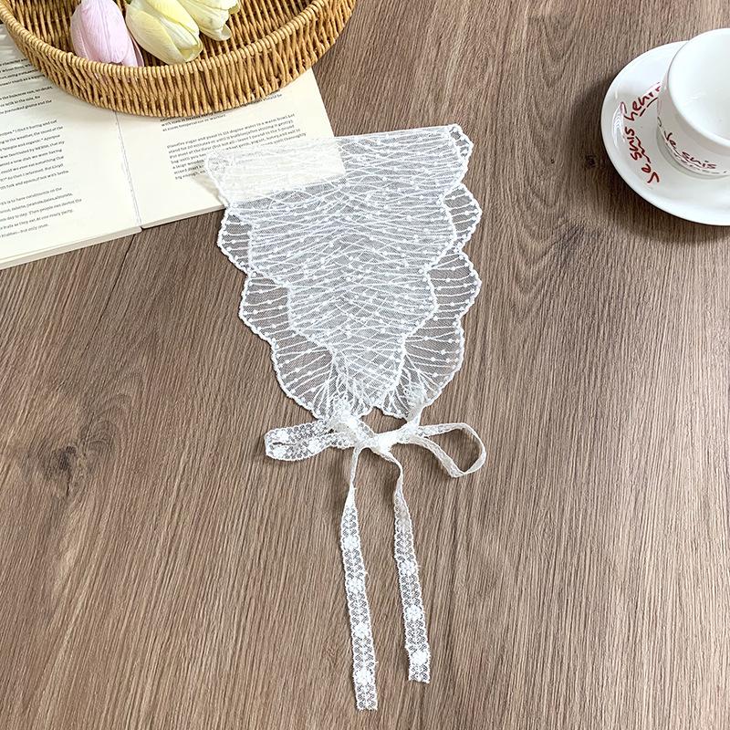 Summer new lace premium silk scarf super fairy flower triangle scarf scarf women's scarf headscarf headband hair band hair tie